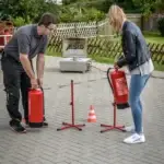 Feuerlöscher nehmen